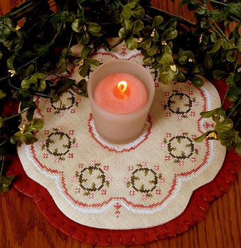 Little Candle Mats - Floral Wreath