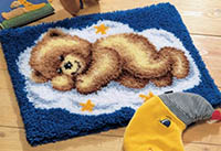 Sleeping Bear Rug Latch Hook Kit