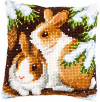 Rabbits in the Snow Cushion Kit