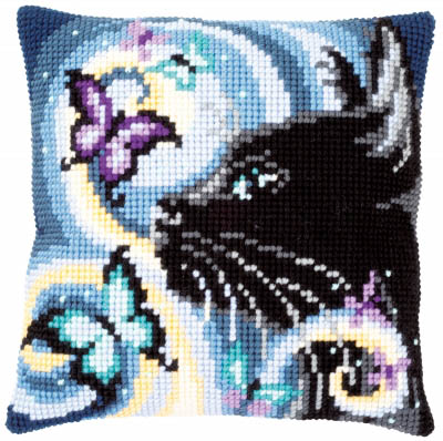 Cat with Butterfly Cushion Kit