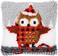 Christmas Owl Cushion Latch Hook Kit