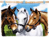 Horses Latch Hook Rug Kit