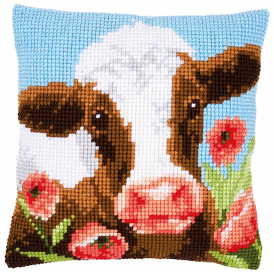 Cow in Poppy Meadow Cushion Kit