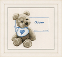 Bear with Bib Birth Announcement Kit