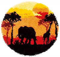 African Sunset Latch Hook Kit