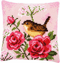 Bird & Roses Cushion Kit