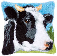 Cow Cushion Latch Hook Kit
