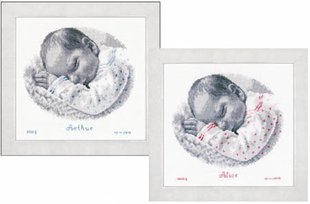 Sleeping Baby Birth Announcement Kit