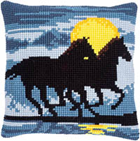 Horses In Moonlight Cushion Kit