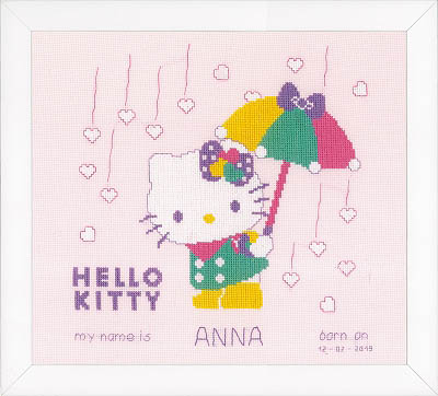 Hello Kitty - A Shower of Hearts Birth Announcement Kit