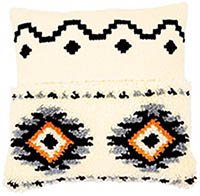 Ethnic Print Cushion Latch Hook & Chain Stitch Kit