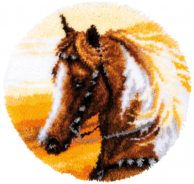 Western Horse Latch Hook Rug Kit