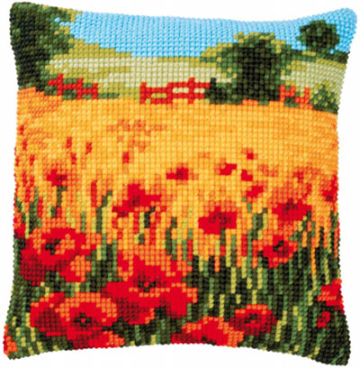 Poppies Landscape Cushion Kit