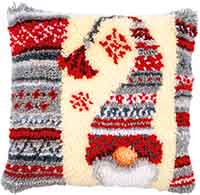 Christmas Elf Latch Hook Cushion Kit