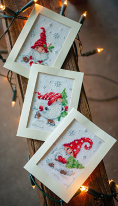 Christmas Gnomes Greeting Cards Kit