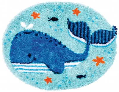 Whales Fun Latch Hook Rug Kit