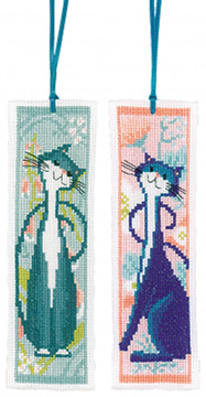 Flower Cats Bookmarks Kit