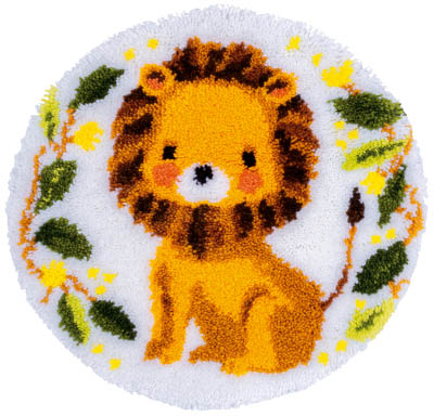 Lion Shaped Latch Hook Rug Kit