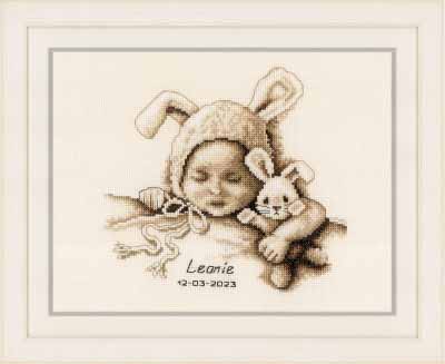 Bunny & Cuddly Rabbit Birth Announcement Kit