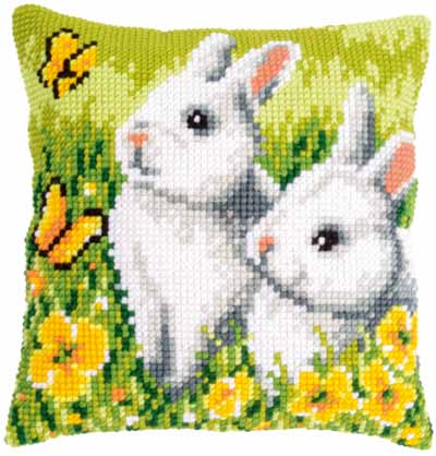 Rabbits & Butterflies Cushion Kit