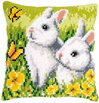 Rabbits & Butterflies Cushion Kit