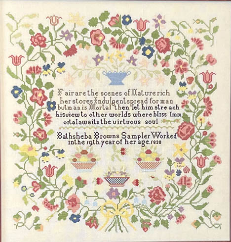 Bathsheba Brown 1830 - Ohio Sampler