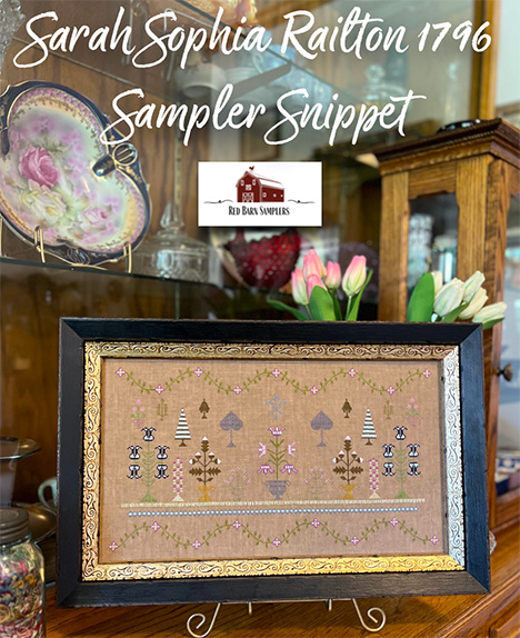 Sarah Sophia Railton 1797 Sampler Snippet