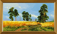 A Rye Field after I. Shishkin's Painting Kit
