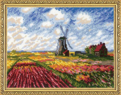 Tulip Field After C. Monet's Painting Kit