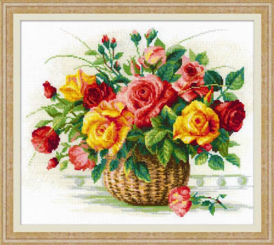 Basket with Roses Kit 