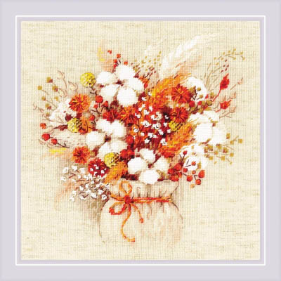 Bouquet with Lagurus and Cotton Kit