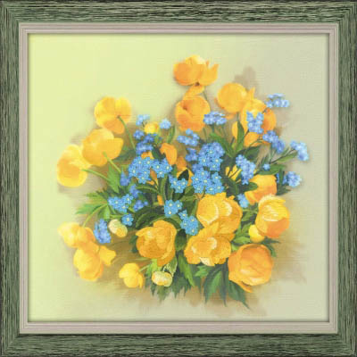 Globe Flowers - Satin Stitch Kit