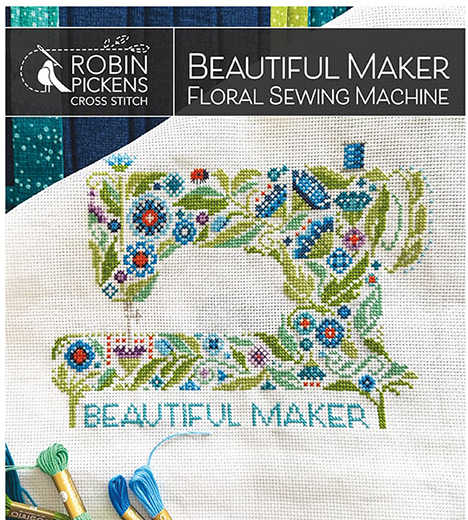 Beautiful Maker Floral Sewing Machine