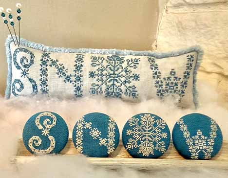 Snow Buttons & Pillow