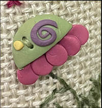 Vintage Zinnia Button