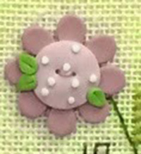 Pink Daisy Button w/Free Bless Ewe Pattern