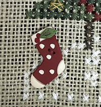 Polka Dot Stocking Button