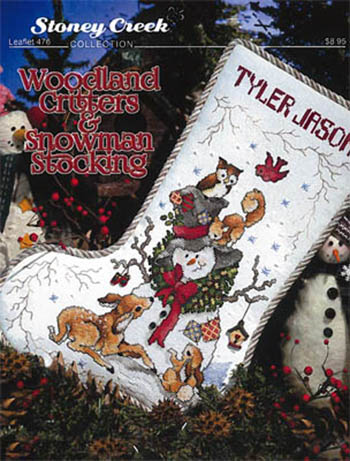 Woodland Critters & Snowman Stocking