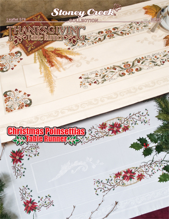 Thanksgiving  & Christmas Poinsettias Table Runners