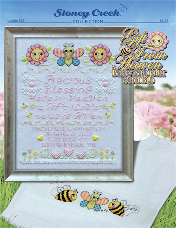 Gift from Heaven Baby Sampler and Bib
