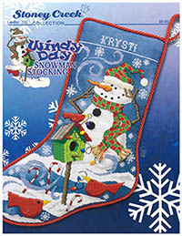 Windy Day Snowman Stocking