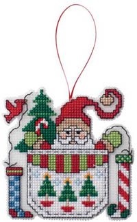 Santa In A Pocket Ornament