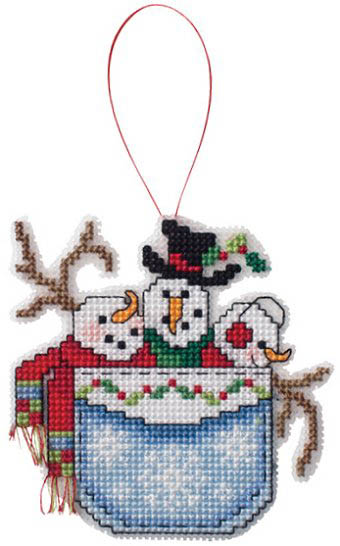 Snowman In A Pocket Ornament
