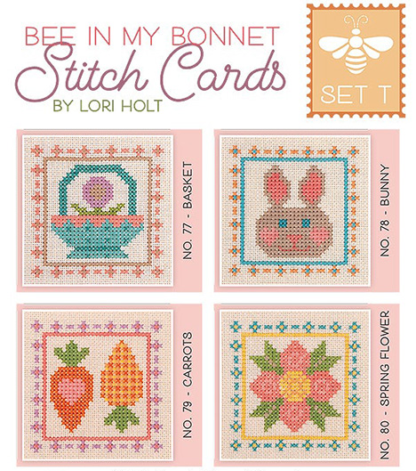 Bee In My Bonnet Stitch Cards - Set T