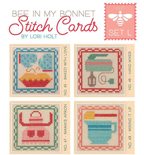 Bee In My Bonnet Stitch Cards - Set L
