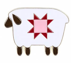 Enamel Needle Minder - Prim Sheep 