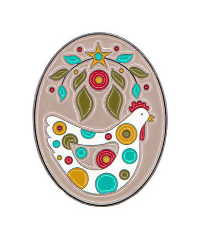 Henny Penny Enamel Needle Minder