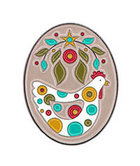 Henny Penny Enamel Needle Minder