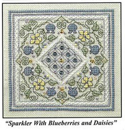 Sparkler with Blueberries and Daisies
