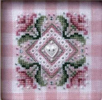 Pink Flowers on Gingham